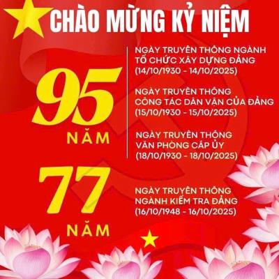 Chào mừng kỷ niệm 95 Ngày truyền thống các Ban Xây dựng Đảng, Văn phòng cấp ủy và 77 năm Ngày thành lập ngành Kiểm tra của Đảng 
